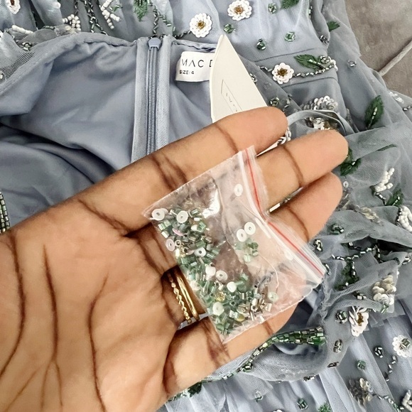 Mac Duggal Off The Shoulder Embroidered Ruffle Tiered Gown - Picture 13 of 14